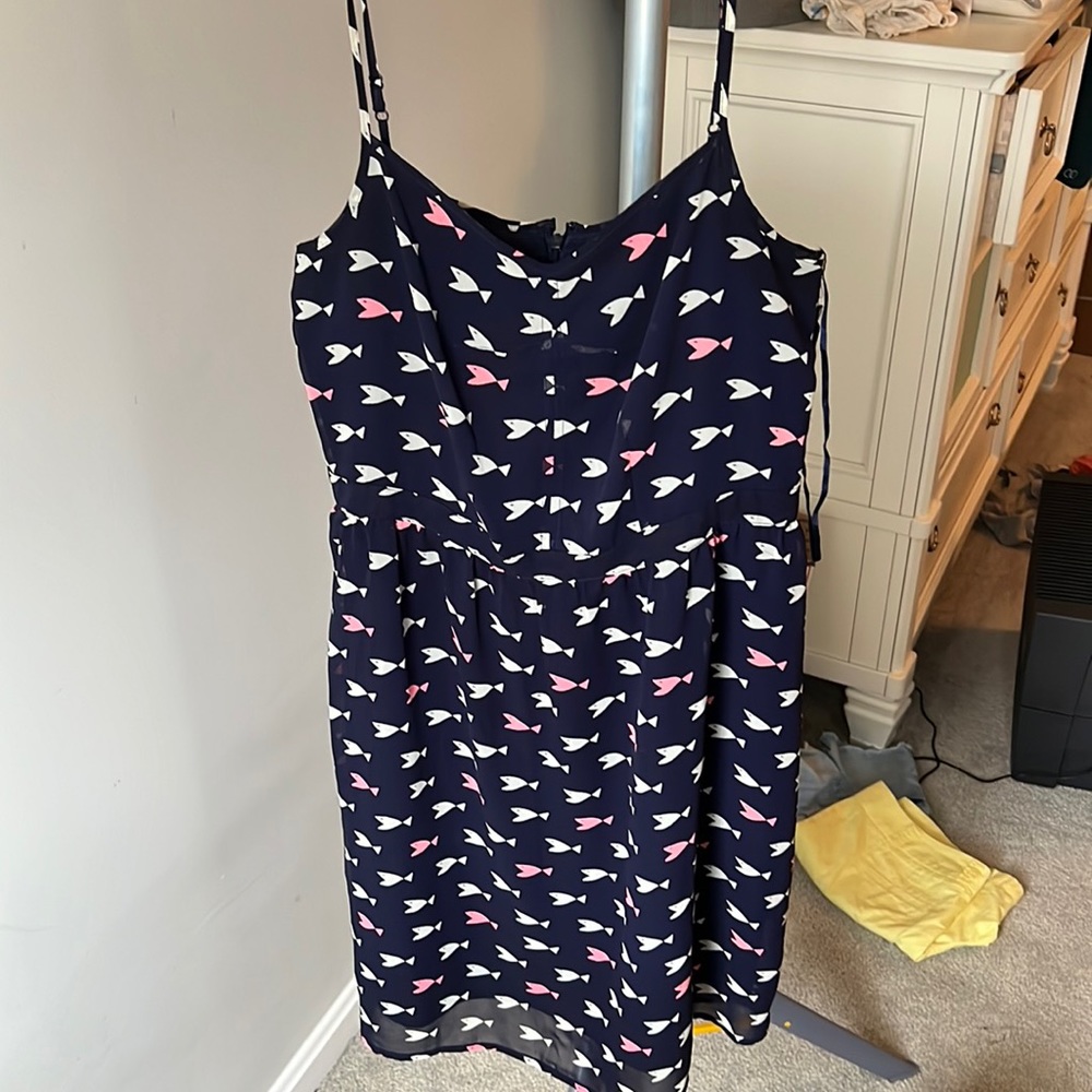 Adorable Fish Print Sundress Size M